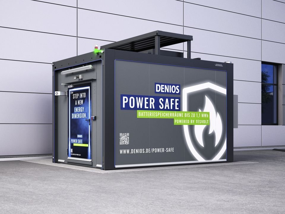 TESVOLT, DENIOS develop battery storage systems for special safety requirements
