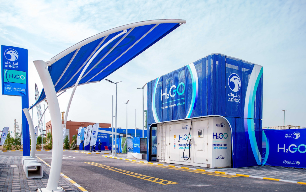 Hydrogen refueling station in Masdar City, UAE.